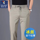 啄木鳥(niǎo)高檔冰絲褲男夏季薄款運動(dòng)休閑褲寬松直筒速干男褲中年加絨褲子男 灰綠【冰絲薄款】 L 【 推薦120-135斤穿】