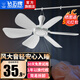 鉆石牌（DIAMOND）小吊扇風扇小型電風扇蚊帳迷你家用大風力床上低噪學生宿舍小電扇蚊帳微風電風扇靜音吊式風扇 【升級6葉款】+延長線