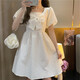金寵青少女大童裙子13-15歲大女童初中生大童12歲童連衣裙夏裝甜美15 白色 M【建議體重85-100斤】