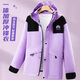 雷薩狼一體加厚沖鋒衣定制工作服印字LOGO秋冬男女戶(hù)外登山團體工裝訂制 三合一沖鋒衣【女款】丁香紫 L