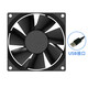 零度世家電腦USB散熱小風(fēng)扇 寵物箱降溫 光貓 路由器機頂盒硬盤(pán)5v外置散熱排風(fēng)扇機箱12cm 8cm 14厘米 靜音 8cm USB風(fēng)扇