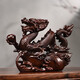 青龍風(fēng)水?dāng)[件綠色純木頭雕生肖福祿龍實(shí)木質(zhì)金龍家用裝飾品實(shí)木制 黑檀木精雕福祿神龍 長6厘米小小號(hào)