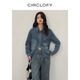 CIRCLOFY瑟夕復(fù)古水洗做舊牛仔外套女士2025牛仔襯衫氣質(zhì)休閑襯衣流行時(shí)尚 復(fù)古藍(lán) 155/80A/S