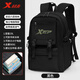 特步（XTEP）書(shū)包女雙肩包男初中高中大學(xué)生大容量背包休閑旅行運動(dòng)包電腦包 黑色