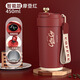 OPUS陶瓷咖啡杯高顏值保溫杯316不銹鋼水杯批發(fā)禮品定制logo抖音爆款 摩登紅 智能顯溫款 450ml