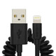 酷比客/L-CUBIC 8X手機7plus伸縮6s便攜iphone充電線(xiàn)蘋(píng)果數據線(xiàn) 黑色卷線(xiàn) 1.5M 1.5米