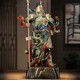 吉善緣 全銅《忠義蓋世》關(guān)公擺件 豎刀立刀關(guān)二爺關(guān)羽神像家居客廳辦公室公司供奉佛像武財神裝飾店鋪喬遷開(kāi)業(yè)禮品 特大號（綠色）長(cháng)31*寬21*高63cm
