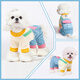 MIKI PAD寵物狗狗衣服小型犬可牽引外出背帶褲春夏幼犬衣服比熊泰迪雪納瑞 藍(lán)色口袋背帶褲 S背長25cm（參考體重3-6斤）