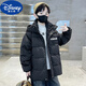 迪士尼（Disney）男童羽絨服冬季2025新款中大兒童冬裝加厚保暖時(shí)尚男孩白鴨絨外套 黑色 120cm