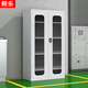 朔樂(lè )重型五金工具柜儲物柜亞克力門(mén)工具柜帶掛板多功能工廠(chǎng)車(chē)間零件柜 灰白色內四板工具柜
