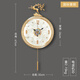 銅大師2026新款現代輕奢黃銅貝殼鐘表掛鐘客廳家用靜音掛表歐式掛墻時(shí)鐘 32CM黃銅鉆石邊-數鉆貝殼盤(pán)-電波機芯-圓柱擺
