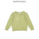 happyology英國兒童毛衣春季輕薄女童柔軟開(kāi)衫上衣英倫針織衫毛衣 草綠色 134 (134cm)