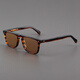 MOSCOT LEMTOSH太陽(yáng)鏡男款 復(fù)古棕條紋色板材小框眼鏡 文藝方形偏光淺茶色墨鏡女 棕條紋色框+偏光淺茶色鏡片