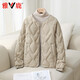 雅鹿羽絨服女裝2025秋冬短款時(shí)尚休閑百搭保暖輕薄顯瘦寬松小個(gè)子外套 卡其色 L 建議115斤~130斤