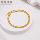 六福珠寶  足金蛇骨鏈黃金手鏈女款 計價(jià) F63TBGB0092 11.14克(含工費1003元)