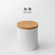 叁旬 脂白茶葉罐日式清新原竹蓋密封罐陶瓷茶葉儲存罐便攜小茶倉 脂白 茶葉罐