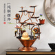 皇普森（WHOPLSOM）新中式純銅流水擺件循環(huán)水客廳電視柜裝飾品新店鋪開(kāi)業(yè)招財擺設 2001-純銅流水擺件