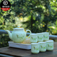 連山閣 陶瓷泡茶壺帶過(guò)濾網(wǎng)內(nèi)膽大容量家用泡茶器大號(hào)功夫茶具單壺沖茶器杯子套裝 升級(jí)玉蘭花陶瓷內(nèi)膽一壺六杯+白色如意盤(pán)