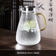 青蘋(píng)果加厚冷水壺玻璃水壺家用耐高溫泡茶壺冷泡瓶涼水杯冰箱涼水壺套裝 錘紋暢爽壺1.8L【304蓋】