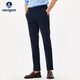 納維凱爾 意大利小帆船休閑褲男四季款棉彈面料純色通勤長(cháng)褲1132079051 藏青 38 