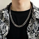 芯奢項鏈男潮歐美古巴鏈條項鏈hiphop男夸張高街粗款學(xué)生項鏈潮流飾品