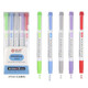 智牌（ZHI PAI） 智牌熒光筆淡色雙頭標記筆小清新柔和學(xué)生彩色柔和記號文具的熒光筆粗劃糖果色 淡雅色5色（無(wú)贈品）