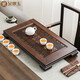 金鑲玉 茶盤(pán)茶托儲(chǔ)水式 大號(hào)排水儲(chǔ)水式茶臺(tái) 國(guó)色天香63*36*7.5cm