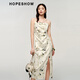 紅袖商場(chǎng)同款新中式吊帶連衣裙秋季2024新款女裝側拉開(kāi)叉氣質(zhì)顯瘦長(cháng)裙 米底花611 M