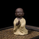 宇軒 紫砂小和尚茶寵擺件茶藝禪意小佛可養(yǎng)創(chuàng)意陶瓷茶盤茶玩擺件 祈福小和尚米黃