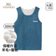 英氏兒童保暖背心內衣秋冬男女童加厚保暖柔軟A類(lèi)圓領(lǐng)居家睡衣打底 藍色【300克】 140