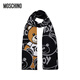 MOSCHINO莫斯奇諾FW23女士Teddy Bear Toy小熊棉羊毛秋冬圍巾【專(zhuān)屬好物】黑色U