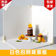 光影星辰白色拍照背景板造景手辦美食飲料飾品商業(yè)攝影PVC背景板菜品蛋糕幼兒園餐食桌拍木板拍攝背景道具 （特惠3張組合贈(zèng)3卡扣）白色3張【雙面】 40*40cm