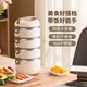 榮事達(dá)多層保溫飯盒上班族304不銹鋼分格餐盒男女學(xué)生圓形便當(dāng)盒 四層 【含餐具】  3360ml