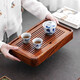 領(lǐng)藝花梨盛水茶盤(pán)實(shí)木茶臺中式家用功夫辦公室蓄水小型茶托盤(pán)不含茶具 花梨中盛水35*22cm