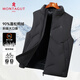 夢(mèng)特嬌（MONTAGUT）冬季羽絨馬甲男士背心立領(lǐng)90%鴨絨坎肩加厚外套 1014黑色 2XL 
