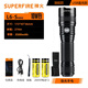 神火L6-XPE/R5強光手電筒T6充電式LED戶外燈26650遠射王經典36W大功率 L6-S雙電3500套餐10W+套