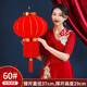 鴻運(yùn)宮燈春節(jié)大紅燈籠戶外戶外絨布喬遷結(jié)婚燈籠吊元旦節(jié)日陽臺(tái)大門口燈籠 60#紅色流蘇【一只裝】