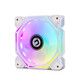 技嘉臺式電腦機箱12CM通用散熱風(fēng)扇神光同步5V3針ARGB幻彩PWM溫控靜音LED炫光主機棱鏡黑白色正反葉 N3魔環(huán) ARGB【白色】