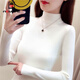 AEMAPE加絨加厚半高領(lǐng)毛衣打底衫長(cháng)袖2025春秋冬緊身針織衫女紅色本命年 MX-7201L_白色（不加絨） 加厚 S _（85-105斤）
