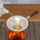 歸銀堂銀茶漏足銀999錘紋純銀柄細密過(guò)濾網(wǎng)茶具配件茶道茶葉過(guò)濾器茶濾 木把+證書(shū)+禮盒