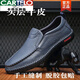 卡帝樂(lè )鱷魚(yú)（CARTELO）【頭層牛皮】真皮男鞋春季新款休閑皮鞋男士一腳蹬軟皮軟底爸爸鞋 8283藍色精品版 40