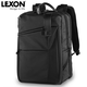 樂(lè )上（LEXON）商務(wù)15英寸筆記本電腦包雙肩包男士休閑手提出差雙層大容量背包 雙層黑色（有拉桿帶）1215N