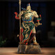 吉善緣 全銅關(guān)公擺件 銅武財神供奉佛像關(guān)羽關(guān)二爺家居客廳玄關(guān)辦公室裝飾工藝品店鋪喬遷開(kāi)業(yè)禮品 大號關(guān)公（綠色）