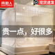 南極人（Nanjiren）防摔蚊帳家用方頂大床紋帳兒童臥室拉鏈款帶支架加高全包防蚊睡帳 婚紗白【三層花邊-加密帳紗】 1.8x2.0m床【加厚烤漆支架】
