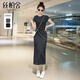 絲柏舍短袖連衣裙2026春夏新款女裝圓領(lǐng)顯瘦中長(cháng)裙
