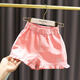 少仕1-6歲女寶寶親膚棉休閑短褲3女?huà)雰和募颈】钆?jiǎn)約百搭熱褲 粉色 110 建議身高100左右