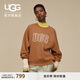 UGG秋季新款女士時(shí)尚舒適LOGO長(zhǎng)袖衛(wèi)衣休閑套頭圓領(lǐng)運(yùn)動(dòng)衫1171477 CHE | 栗色 M