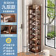 坤奉鞋架家用門(mén)口收納鞋柜宿舍簡(jiǎn)易小型省空間入門(mén)室內(nèi)多層小窄鞋架子 升級(jí)款茶色【九層加固加厚】