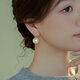伊燦施家仿珍珠耳環(huán)女輕奢小眾設(shè)計(jì)簡(jiǎn)約耳飾耳墜2025新款爆款氣質(zhì)耳釘 施家14mm珍珠耳環(huán)