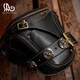 STRONGNEW 原創(chuàng  )手工植鞣頭層牛皮單肩挎包 霸氣機車(chē)包復古文藝個(gè)性休閑腰包 黑色：哈雷單肩挎包